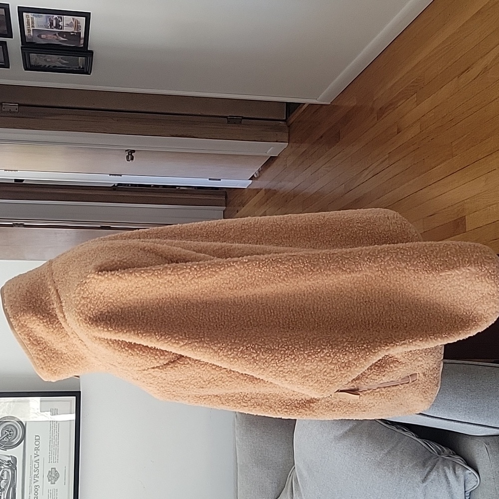All In Motion Sherpa Teddy Jacket Large Tan - Picture 5 of 9